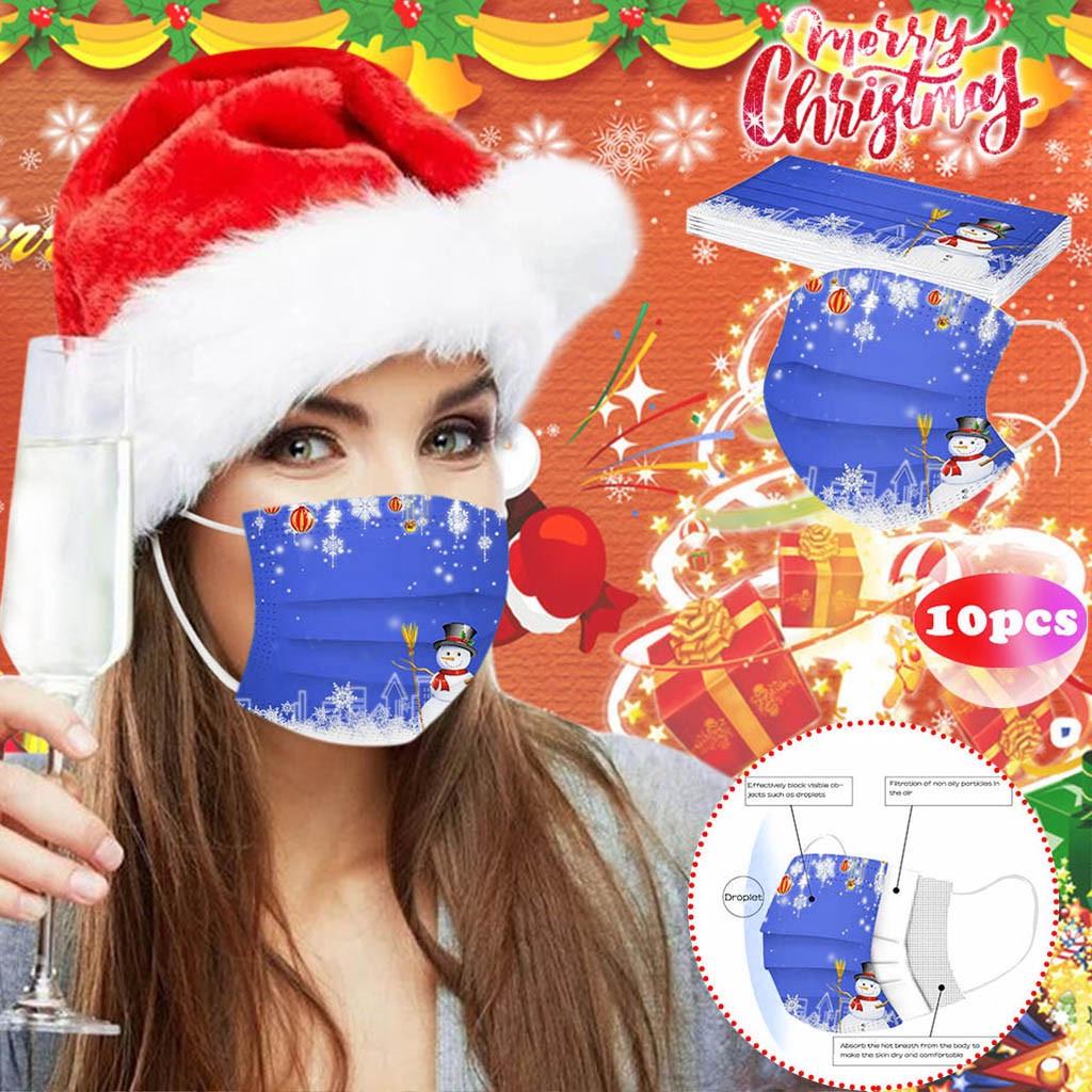 Hochwertige Einwegmaske für Erwachsene, industriell, 3-lagig, Ohrbügel, 10 Stück