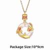 Hollow Round Koi Peace Buckle Necklace Chinese Style Lucky Pendant  Gift for Women