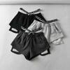 2025 American Spicy Girl Street Style Low-Waisted Wide-Leg Patchwork Hot Pants for Women
