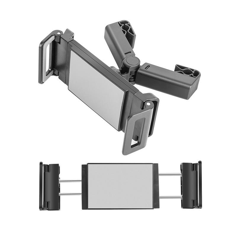 Car Headrest Phone & Tablet Holder - 360° Rotating, Clip-On, Telescopic Design