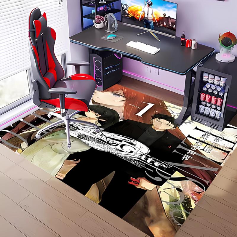 Steins;Gate-Themed Entrance Mat,Non-Slip Mat Area Rug,Room Decor,Outdoor Decor,Kitchen Rug,Doormat - Machine Washable,Easy to Clean