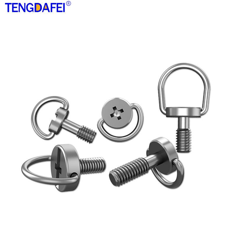 M4 Hand-Tightened Lifting Ring C Quick Release Screw, Stainless Steel/Carbon Steel Nickel-Plated Display Base, Large Remote Control Screw