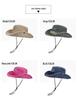 Waschbarer Sommer-Eimerhut für Damen – Sonnenschutz, Sonnenschutz, Stilvolles Western-Cowboy-Design für Camping und Wandern im Freien.