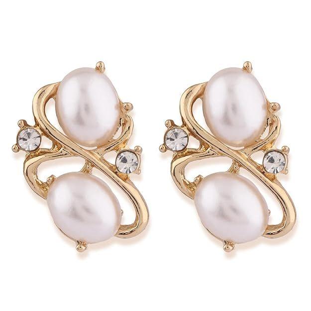 Shining Diva Fashion Latest Stylish Design Fancy Pearl Bracelet Earrings Necklace Jewellery