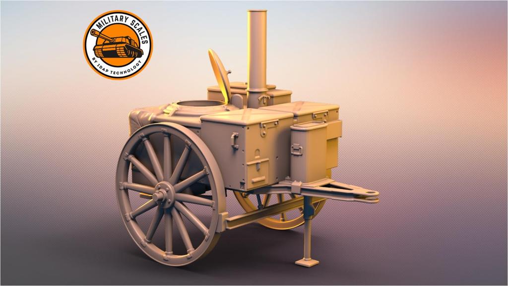 IDAP Technology 1/48 Scale German Field Kitchen (Cooking Pot Released) 3D Printer Kit PD48063-1