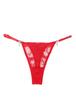 Comeondear Floral Lace Panties with Rhinestones and Plus Sizes Women's T-Back Bows, Adjustable, Sexy, See-Through, Butt-Shaping, High-Leg Panties,