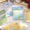 90sheets Light Dream Series Ins Landscape Illustration Material Notes Creative Handbook DIY Scrapbook Aesthetic Craft Paper