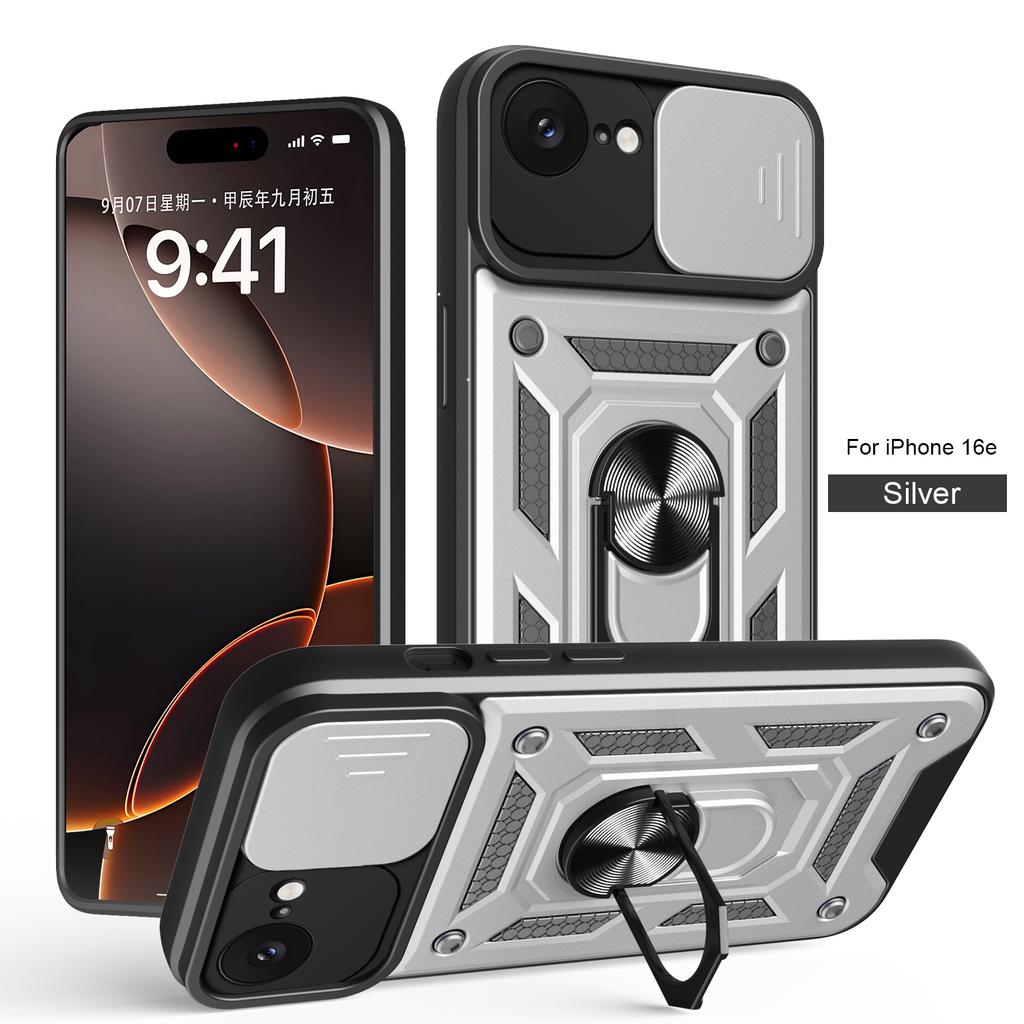 Shockproof Armor Case For iPhone 16e 16 15 14 Pro Max 16Plus 15Plus 13Mini Car Holder Phone Cover Camera Lens Protection Fundas