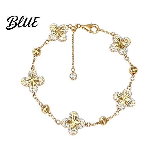 Comfortable Bracelet Women Bracelet Four-Leaf Clover Design Casual Adjustable Chain