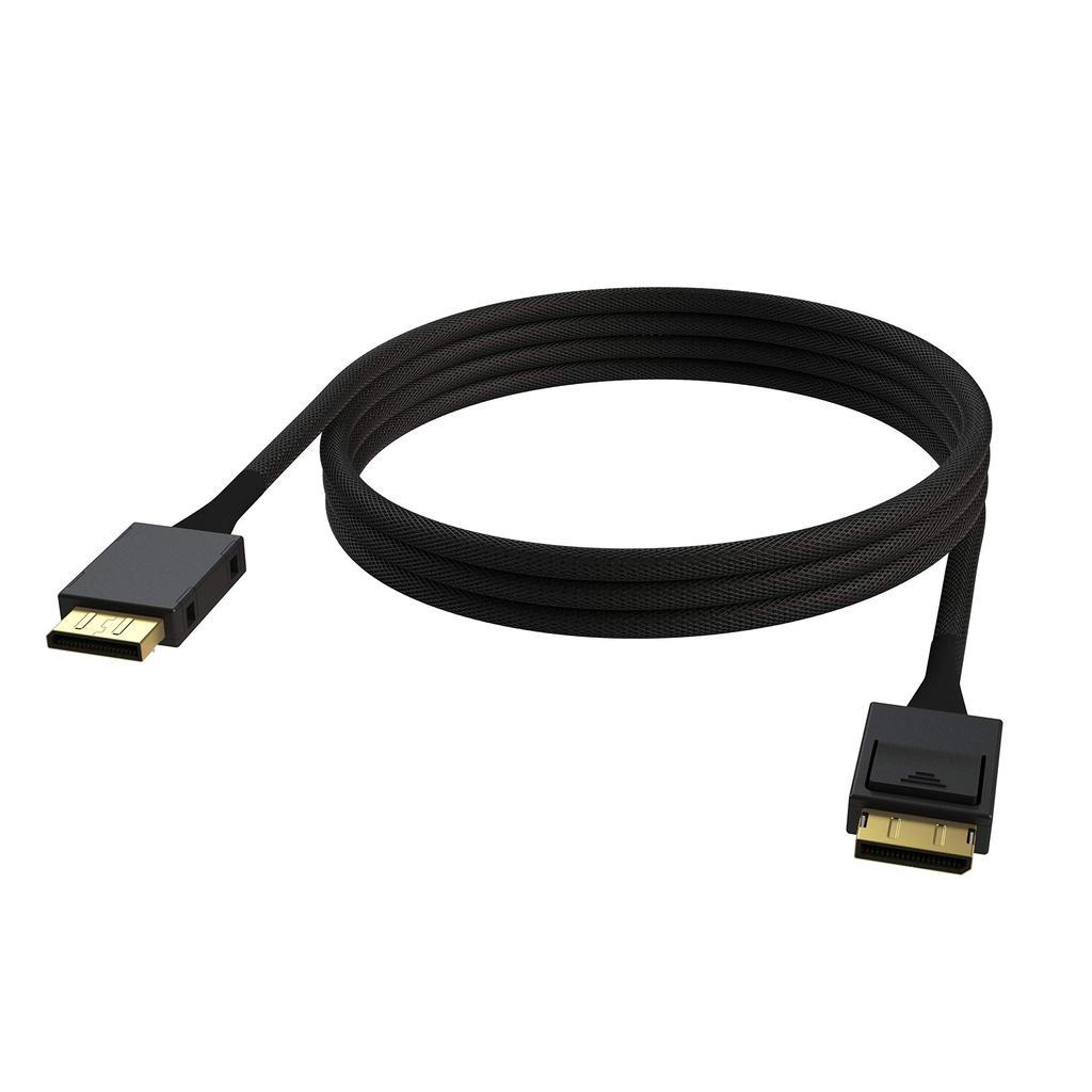 LINKUP OCuLink PCIe 4i to OCuLink SSD Data Active 50cm with Nylon Cable Jacket - SFF-8611 SFF-8611 Cable,