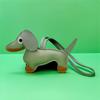 Dachshund Pendant Leather Bag Charm - Cute Cartoon Ornament