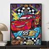 Disney Diamond Painting Cars Stained Glass Style Art Illustration 5D Cross Stitch Hanging Print 5D Puzzle Mosaic Embroidery Home Decoration