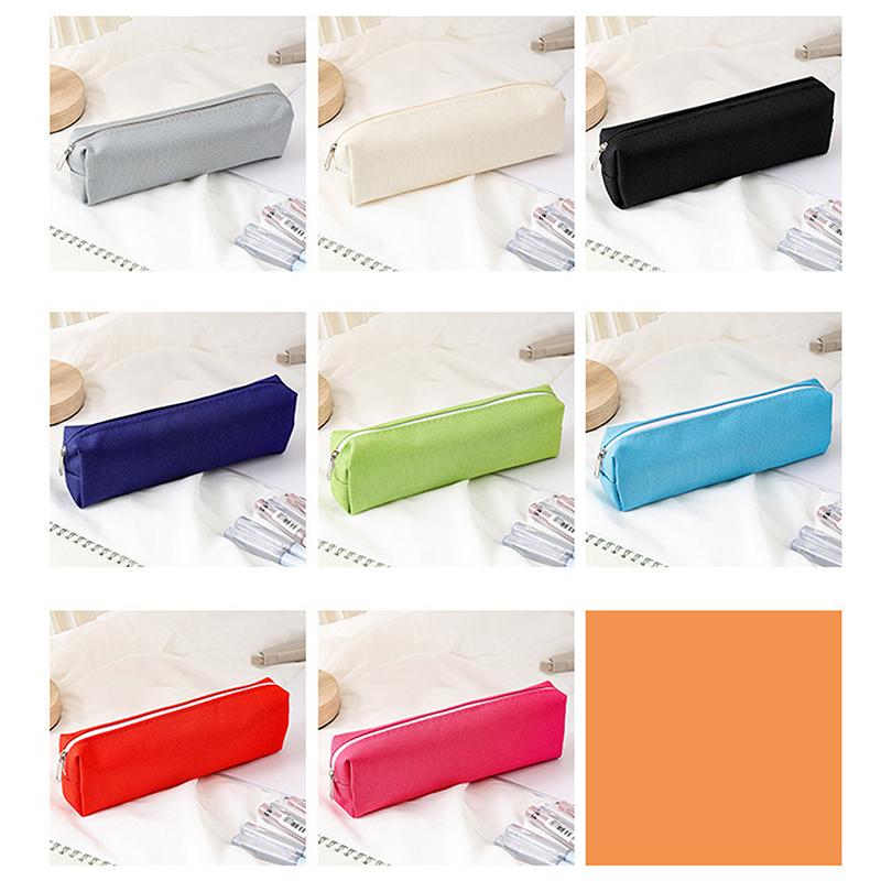 Basit Kalem Kutusu Okul Malzemeleri Kalem Kutuları Estuche Escolar Düz Renk Okul Kırtasiyesi Kalemlik Trousse Kalem Çantası-Ljx