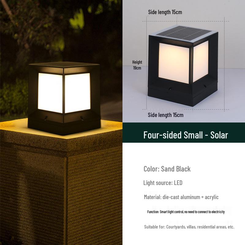 Modern Waterproof Outdoor Pillar Light for Villa, Lawn, Courtyard, and Fence Decor