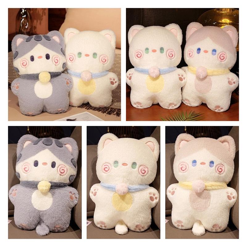 Adorable Standing Plush Cat Toy With Pp Cotton Filling Perfect For Decor And Cuddles