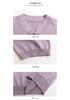 Stilvolles chinesisches Eis-Seiden-Kurzarm-T-Shirt & Strickjacke für Frauen mittleren Alters
