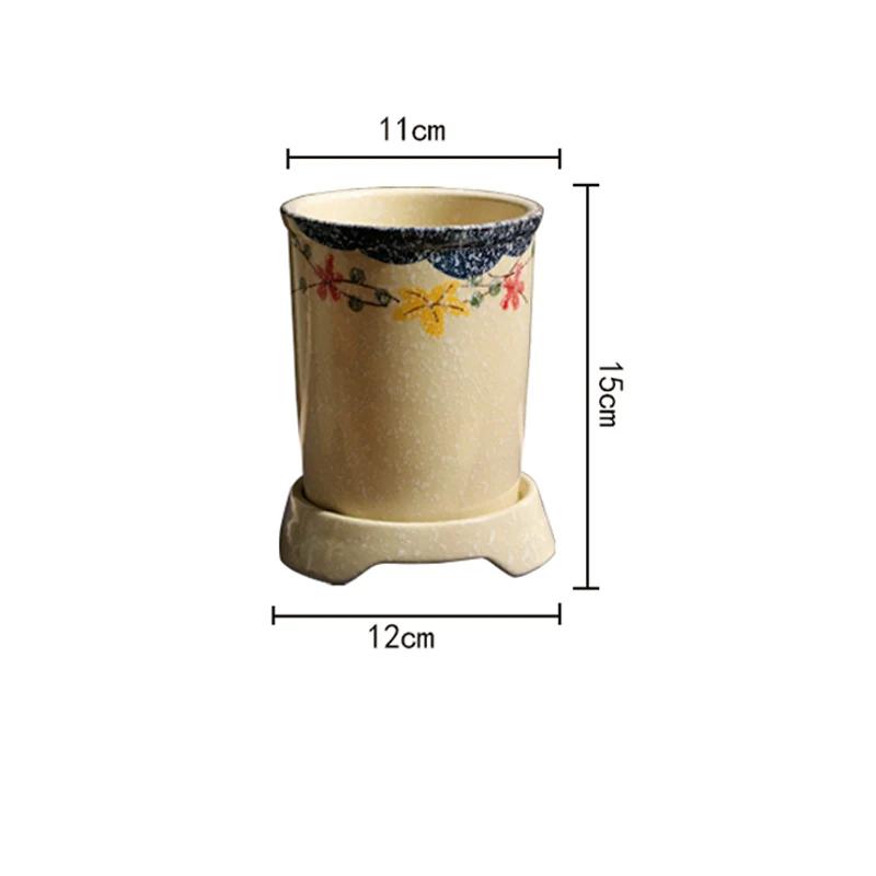 Ceramic Drain Chopstick Storage Holder Retro Chopstick Holder Simple Home Cutlery Knife Spoon Forks Storage Rack Kitchen Shelves