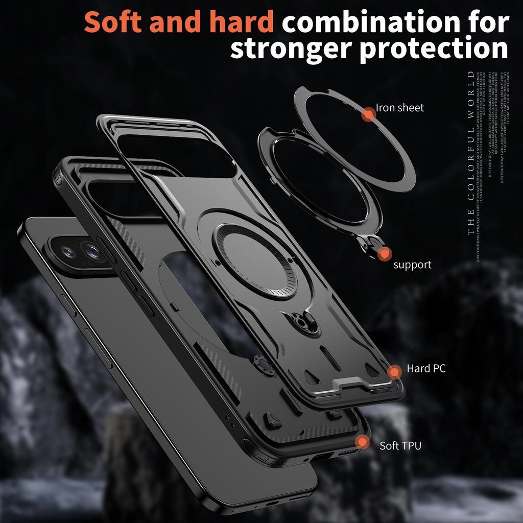 Google Pixel 9 Pro XL Magnetic Rotating Stand Drop-Proof Case