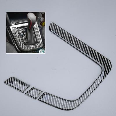 Car Center Console Gear Shift Frame Cover Trim Fit For Hyundai Elantra 2017 2018   Left Hand Drive Carbon Fiber Black