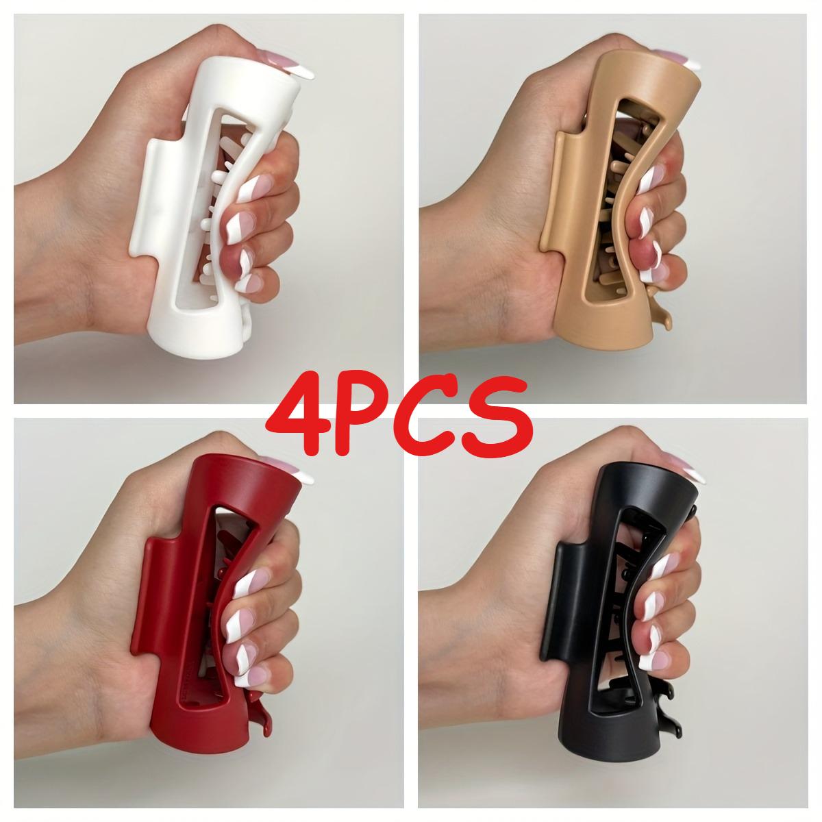 

4pcs Soft Silicone Hair Clips - Strong Anti-Slip Grip - Shark Clip Silicone Hair Clips, Shark Clips Durable Not Easily Breakable