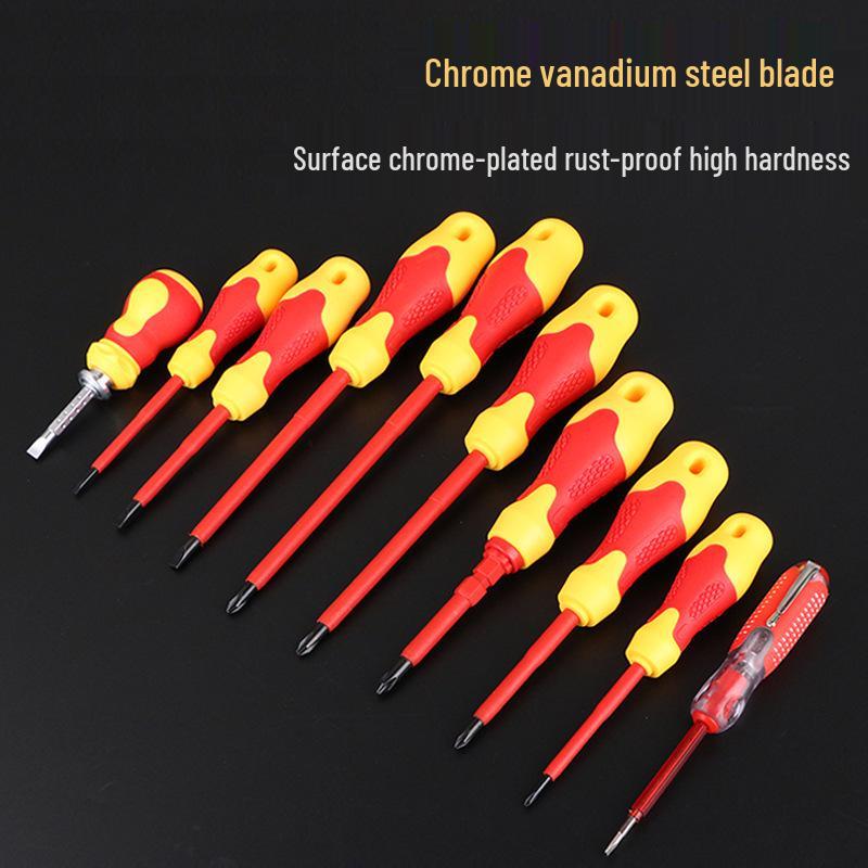 10-Piece Insulated Electrician's Screwdriver Set: Multi-functional Slotted & Phillips for Household Use