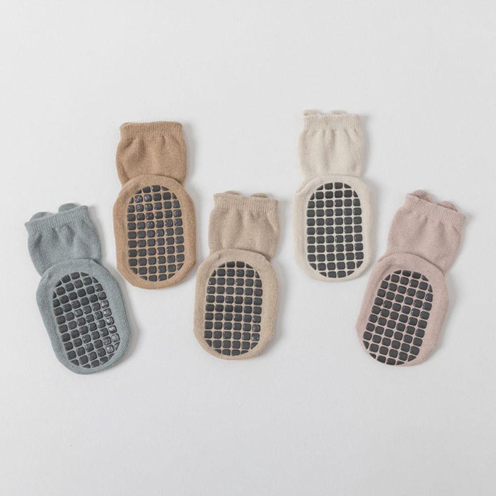 5Pairs Non-slip Toddle Step Socks Breathable Short Tube Socks Soft Baby Cotton Socks  Newborn