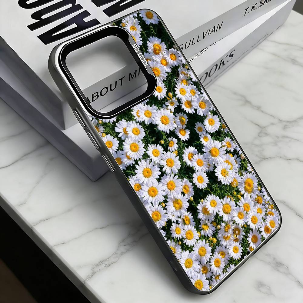

little daisy Phone Case For iPhone 17,16,15,14,13,12,11 Plus,Pro Max,XS,Colorful Silver Phone case Funda Cover iPhone16plus