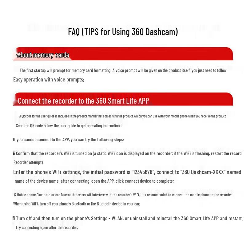 360 K380 2K AI Voice Dash Cam with 64GB Card (CN version)