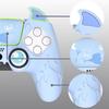 PlayVital Silikonhülle für PS5 Niedliche Controller-Hülle Skin-Schutz mit Daumengriffkappen Touchpad-Aufklebern Controller, (Dämonenstil) & [Babyblau]
