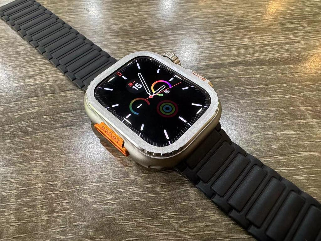 Kompatibelt Ultra Metallskal för Apple Watch Series 9 (44/45mm)