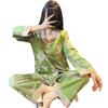 Fashion New Chinese Retro Ice Silk Pajamas Women'S Autumn Long-Sleeved Suit High-End Silk Loungewear Suit