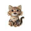 Lovely Animal Cat Brooch Cute Sitting Design Shiny Rhinestone Unisex Lapel Pin for Women Prom Party Clothing Accessory