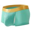 Men's Spring Summer Ice Silk Space Warehouse Free From Stripping Side Opening Double U Convex Bag Quad Briefs