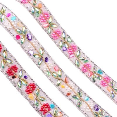 DIY Rhinestone Trim Self Adhesive Hot Fix Tape Iron On Trim Rhinestone Chain Dance Costumes