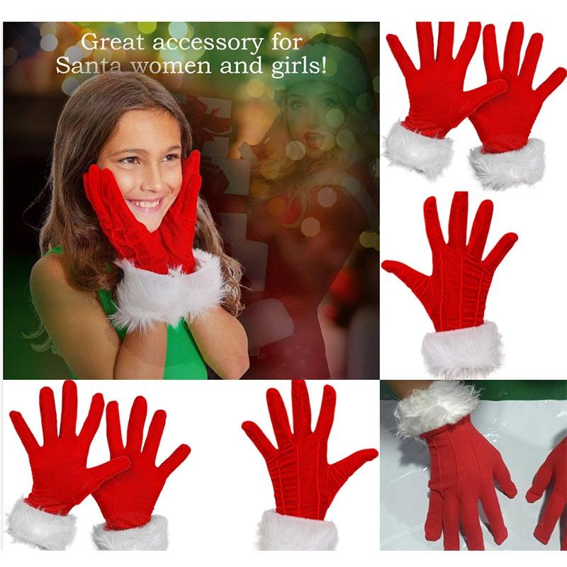 2023 Christmas Gloves With Furry Edge Stylish And Warm Adult Gloves