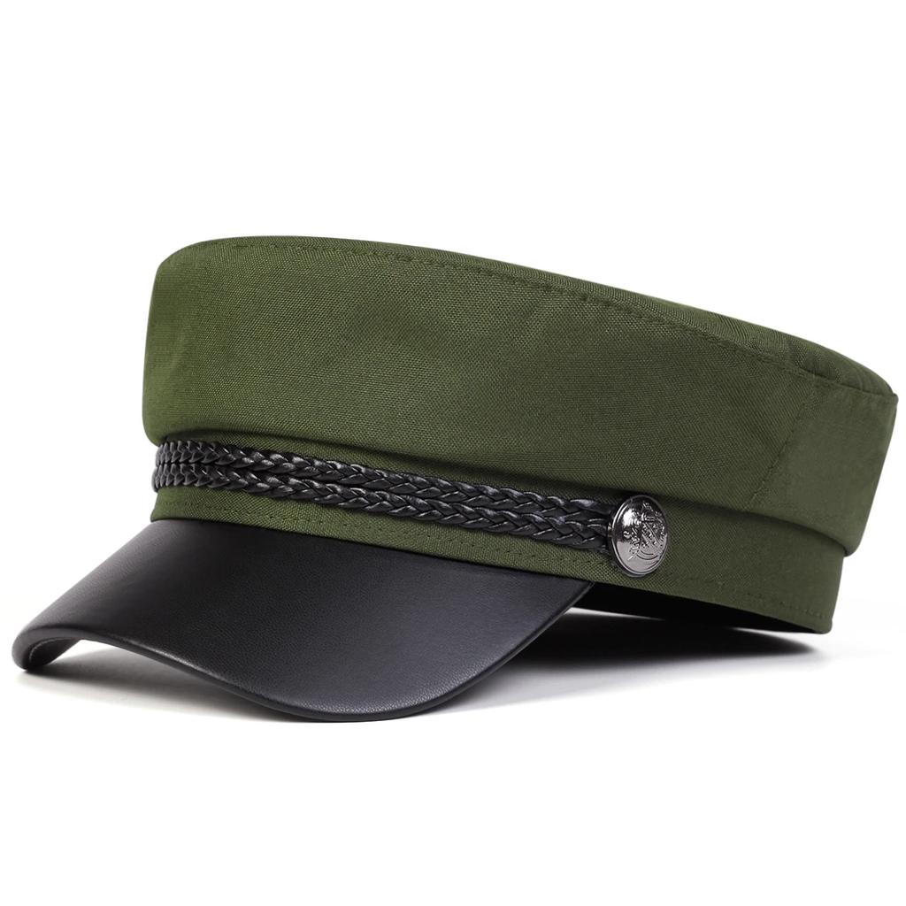 Unisex White Buckle Military Hats Flat Top Baseball Caps For Women Outdoor Sports Cadet Sunscreen Hat