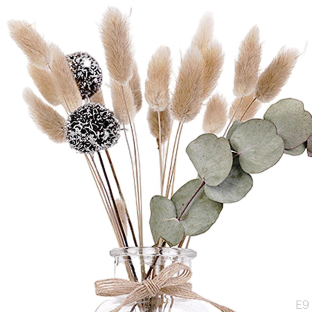 1Set Grass Ration Dried Flowers for Vases, Bouquet Bedroom Living Room Balcony Wedding
