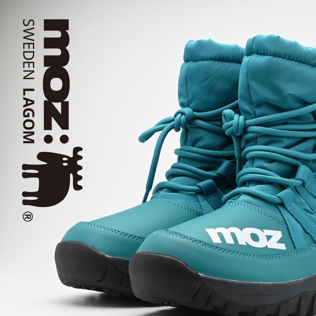 Mozu Winter Snow Padded with Fleece Size M Men's Mid-Length Boots, Waterproof, Non-Slip, Water-Repellent, Lining, 5686, Blue, (5686,BLU,M)