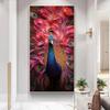 DIY Diamond Painting Flowers Red Peacock Cross Stitch Kit Mosaic Art Diamond Painting Full Circle/Square Diamond Home Decoration