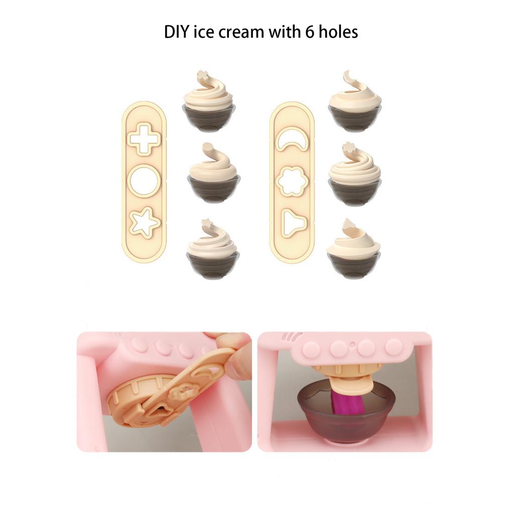 Ice Cream Pastry Noodle Machine DIY High Beauty Tool Mold Set Clay Handmade Children's Toys