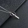 Minimalist Chain Pendant  New Geometric Round Hoop Cuboid Pendant Necklace for Women Men Stainless Steel Sweater Chains