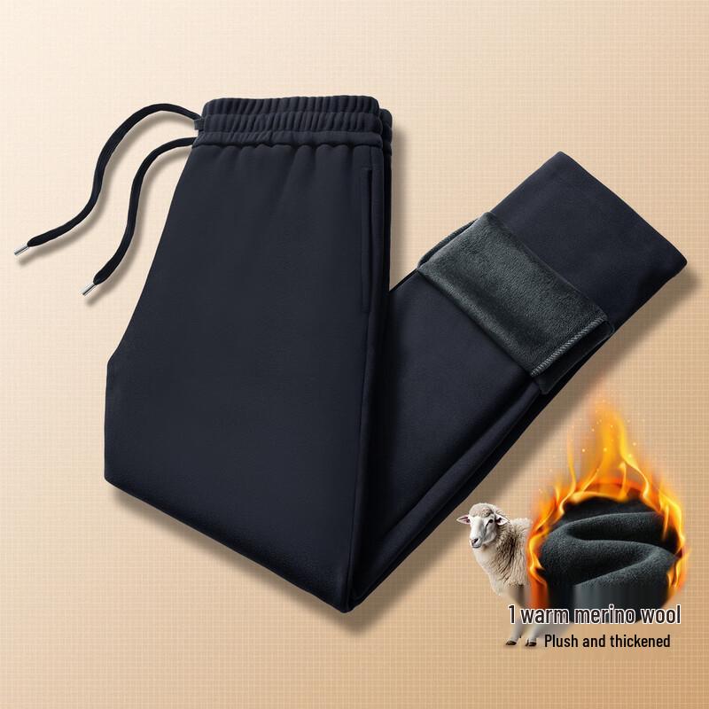 

MONTAGUT Men s Silk-Wool Blend Fleece-Lined Sweatpants 3XL