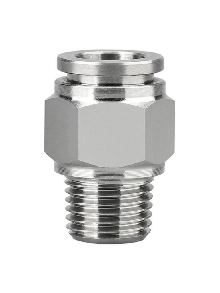 304 Stainless Steel Quick Connect Plug for 1/4" & 1/2" Tube Pneumatic Components, PT/NPT Male Thread
