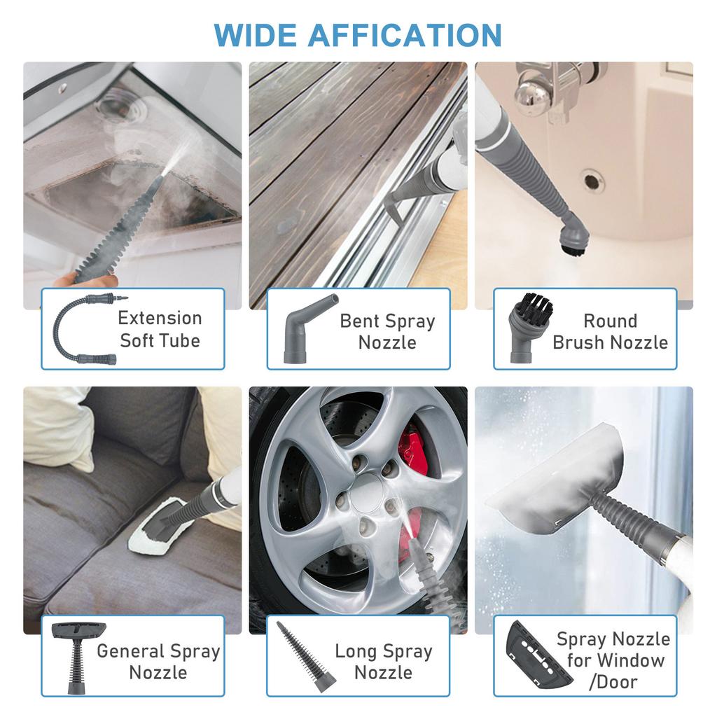 Steam Cleaner 1000W High Temperature High Pressure Portable Steam Cleaning Machine with Safety Valve EU Plug 220-240V