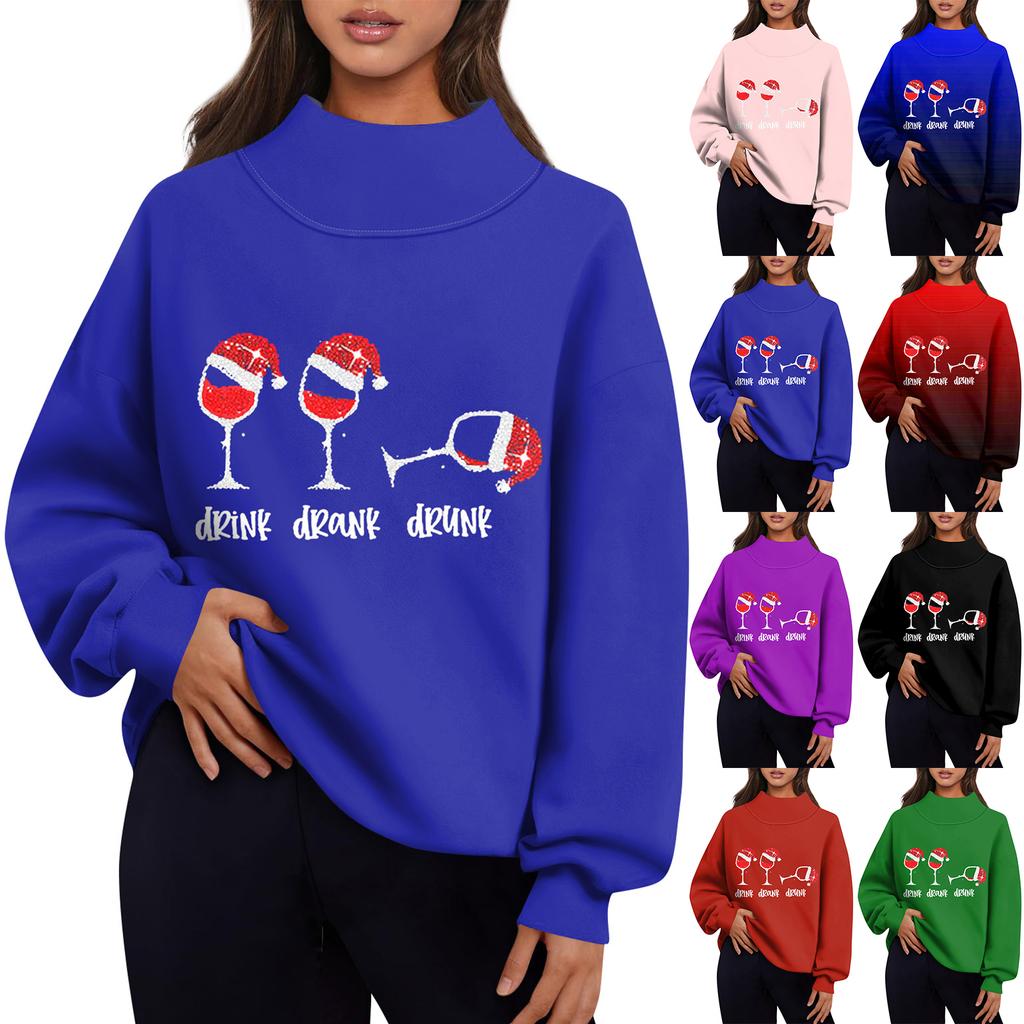 Women's Sweatshirt Sports Flannel Sweatshirt Long Sleeve Top Casual V-Neck Sweatshirt