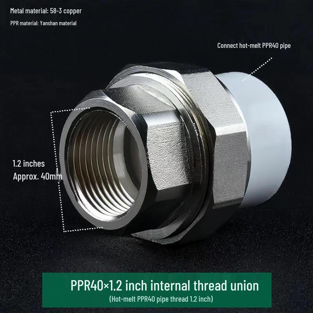 PPR Měď Železo Šroubení, Vnitřní & Vnější Závit, 20-110mm, Oboustranný PPR Železný Konektor