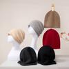 Custom Winter Cashmere Beanie Hats Rolled Ege Plain Color Women Luxury Fashion Cute Warm Knit Cashmere Beanie Caps