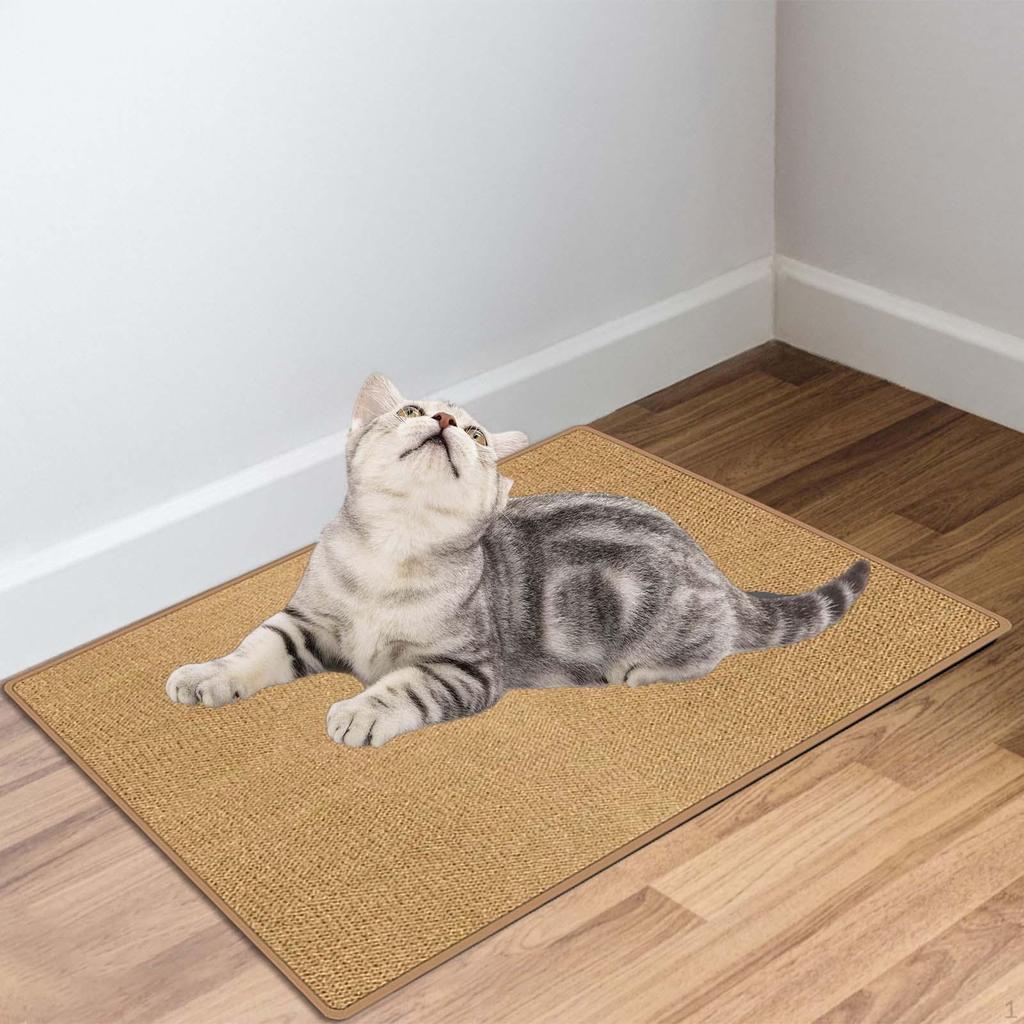 Cat Scratcher Mat Water Bowl Dog Food Dishes Place Kitten Pet Placemats