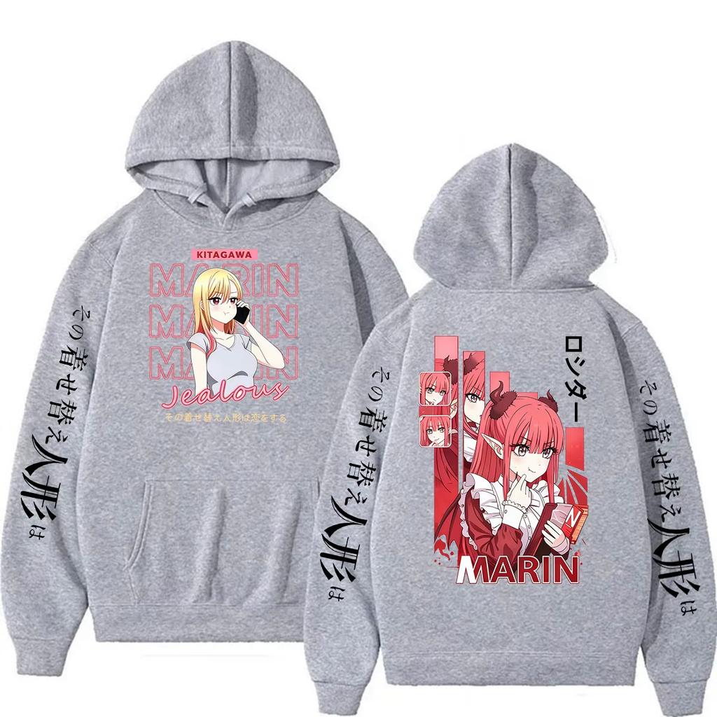 Hot Sale Anime Marin Kitagawa My Dress Up Darling Hoodies Y2K Men Women Casual Streetwear Vintage Printed Sweatshirt Perfect for Commute & Loungewear