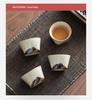Chinese Ceramic Tea Cup Set - Tasting, Host, Household, Water, Wine Cups with Gift Box